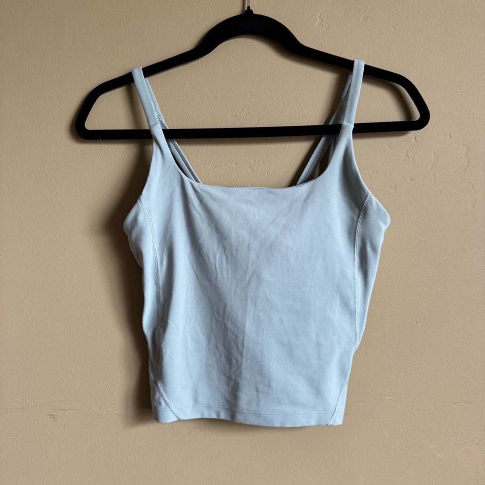 Lululemon Athletica Blue Fitted Crop Tank Top